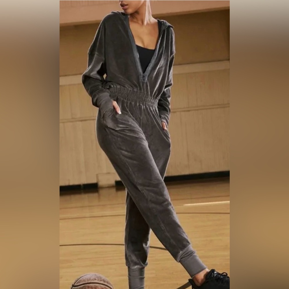Training Days Velour Jumpsuit FP Movement by Free People, size small